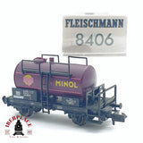 ♻️ 2da mano - Fleischmann 8406 vagón cisterna Minol DR N escala 1:160