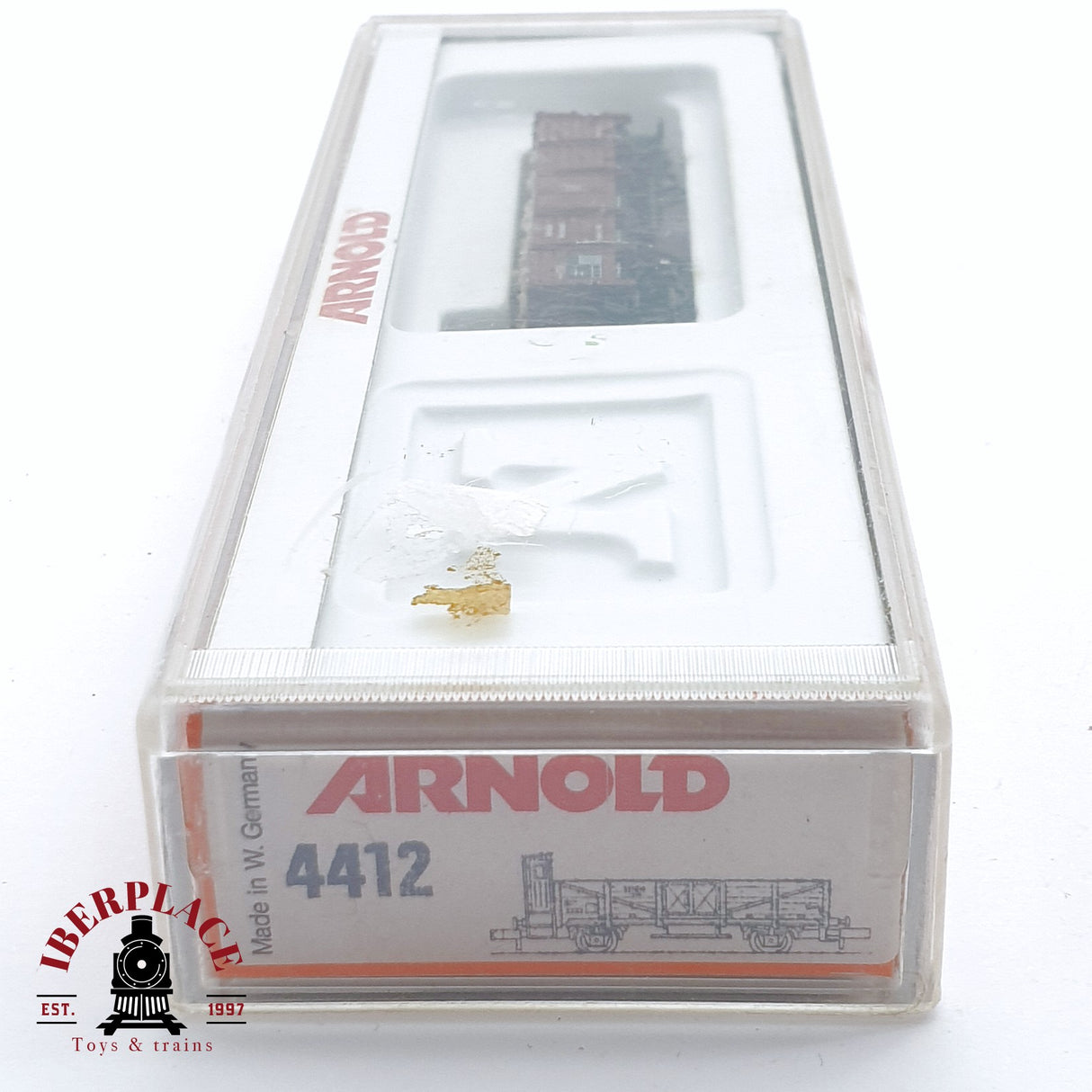 ♻️ 2da mano - Arnold 4412 vagón de borde alto con gravilla DR N escala 1:160
