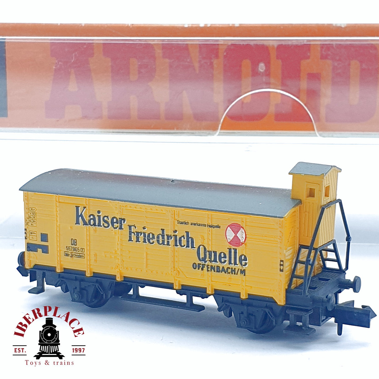 ♻️ 2da mano - Arnold 4273 vagón cerrado con garita Kaiser Friedrich DB N escala 1:160