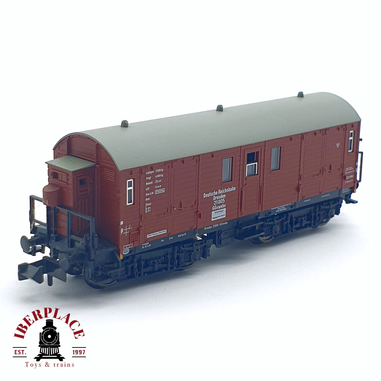 ♻️ 2da mano - Fleischmann 8394K vagón establo DR Dresden 21005 N escala 1:160