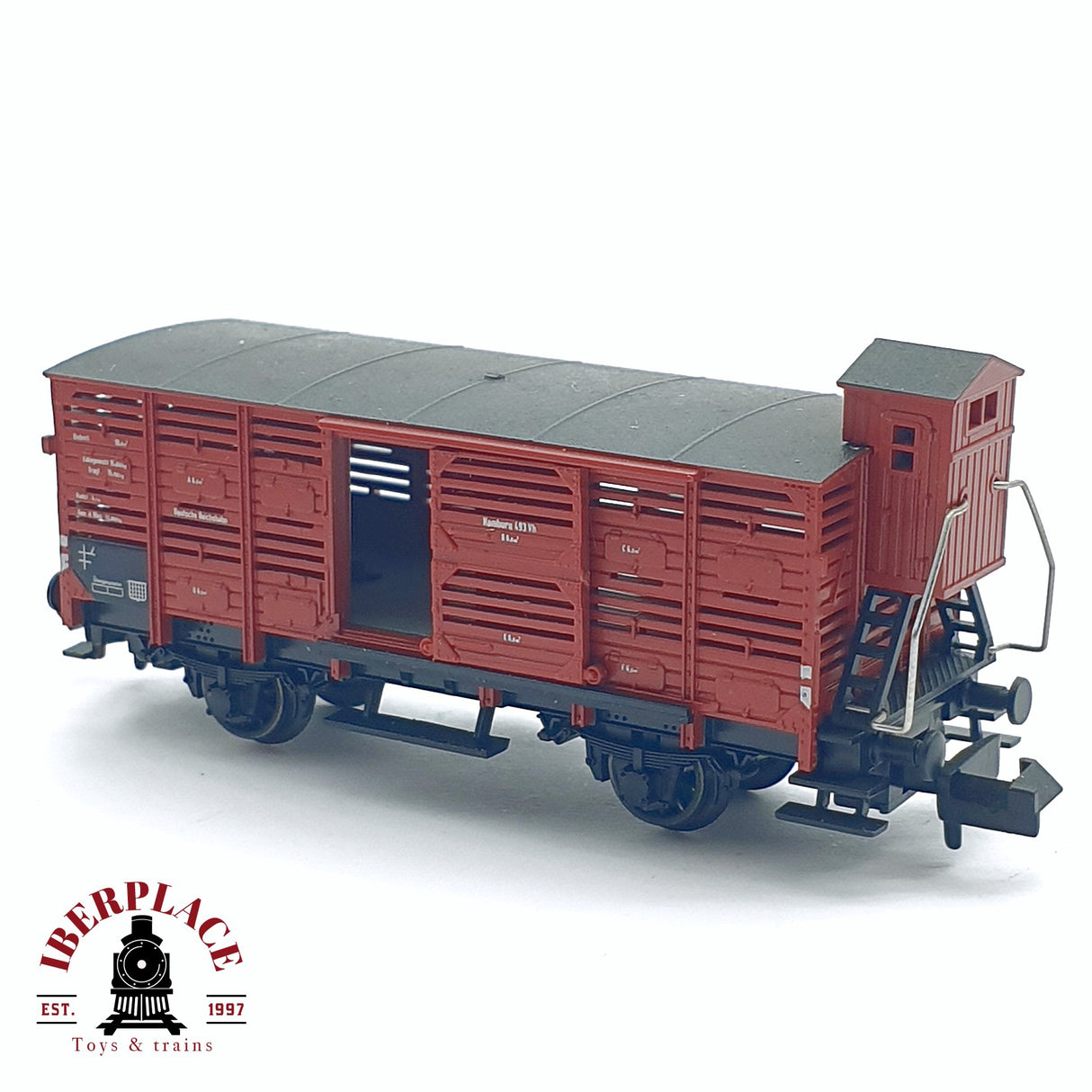 ♻️ 2da mano - Fleischmann 8366 vagón transporte de animales DR N escala 1:160