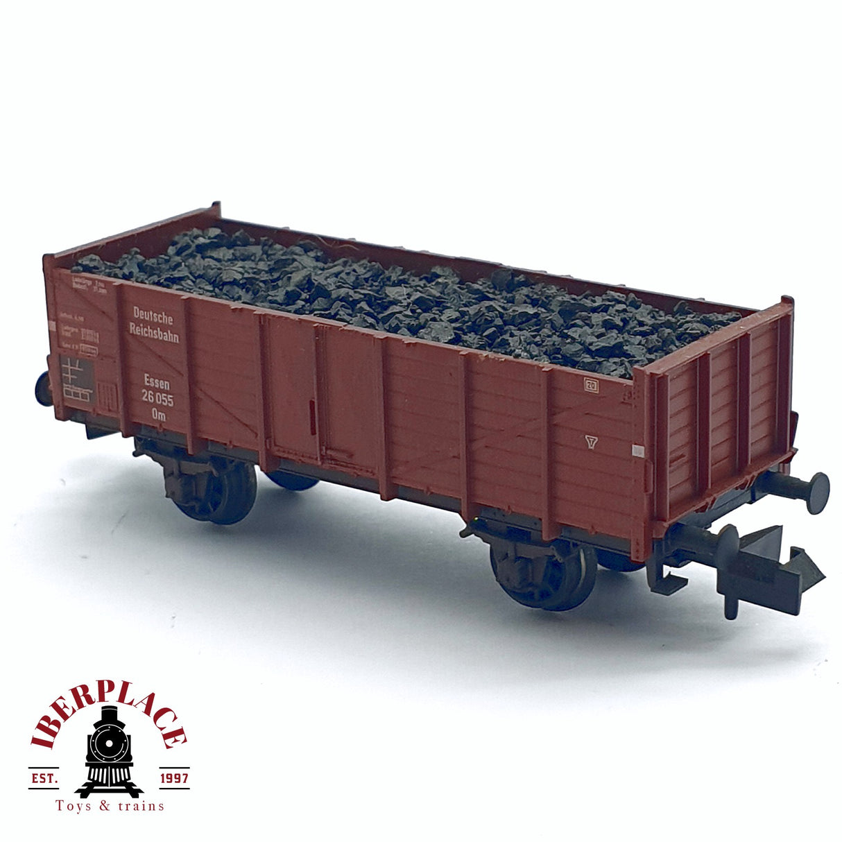 ♻️ 2da mano - Fleischmann 8515K vagón de borde alto DR 26 055 N escala 1:160