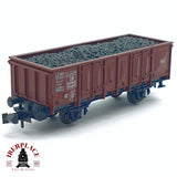 ♻️ 2da mano - Roco 02317A vagón de bordes altos con carbón EUROP DB N escala 1:160