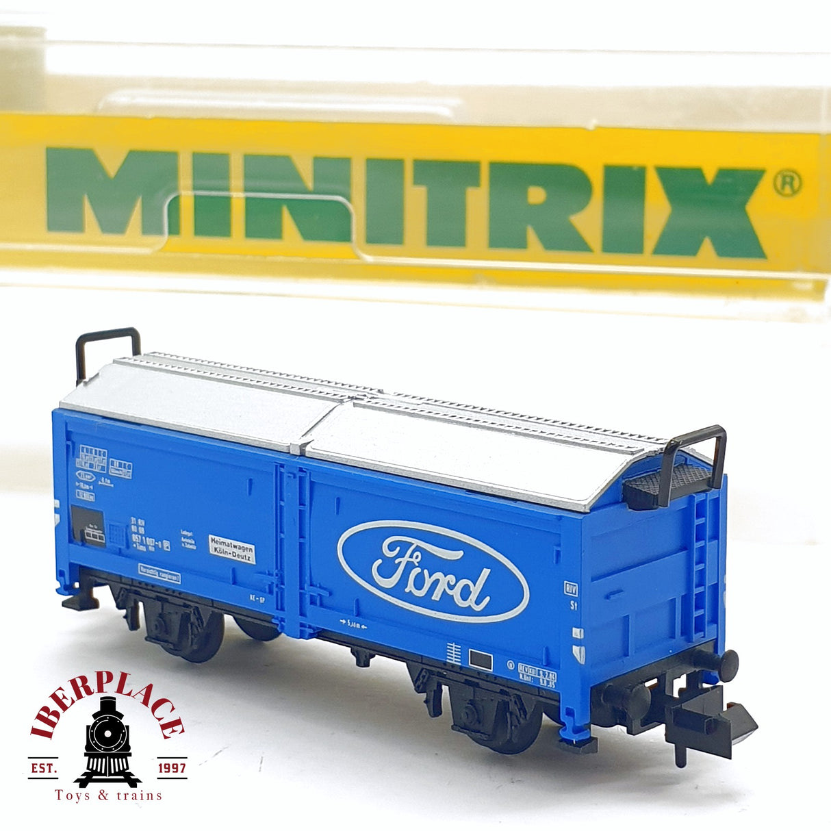 ♻️ 2da mano - Minitrix 13267 vagón mercancias Ford DB 057 1 007 N escala 1:160
