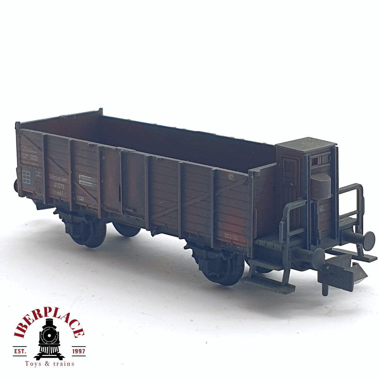 ♻️ 2da mano - Fleischmann 8825K vagon de bordes altos con garita 41579 N escala 1:160