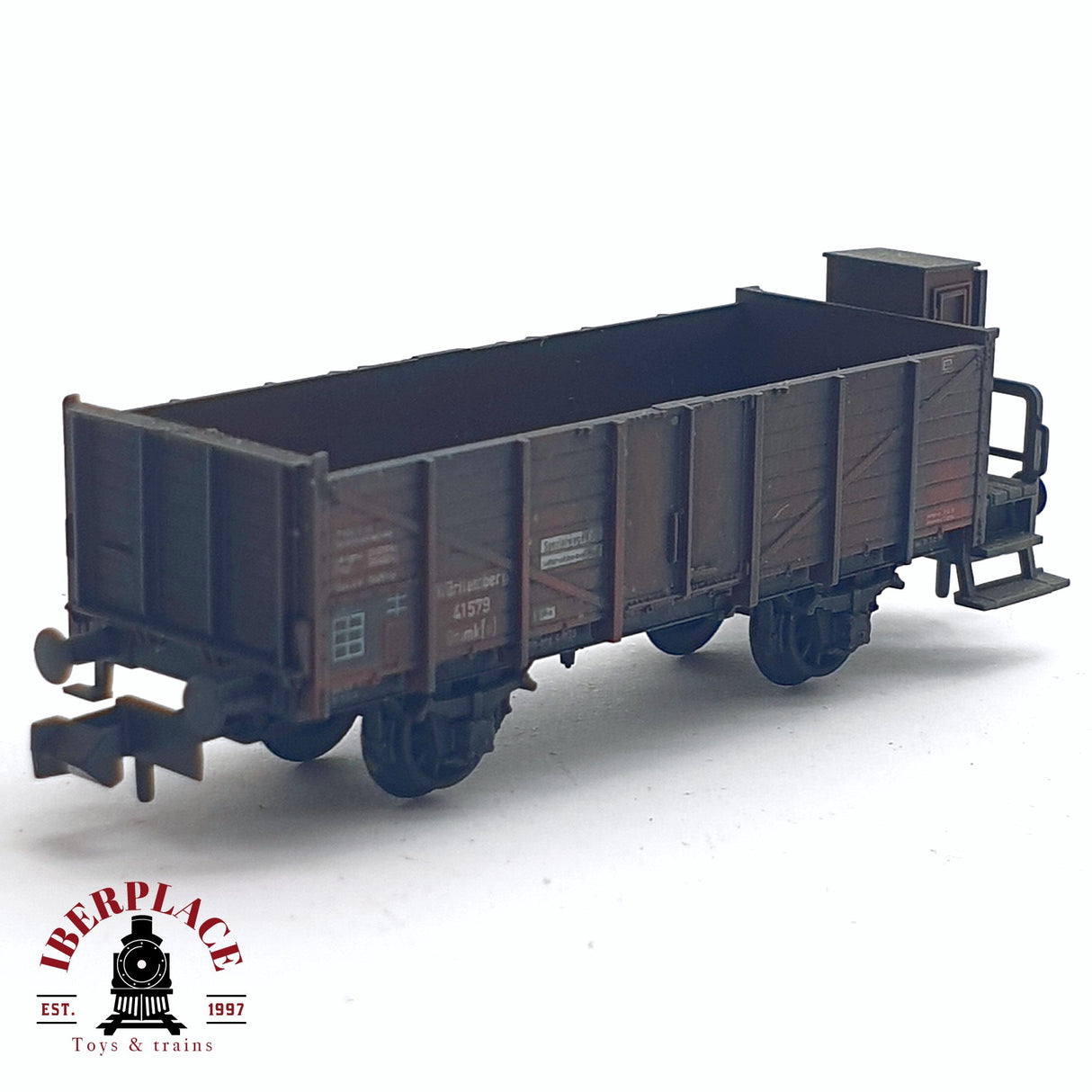 ♻️ 2da mano - Fleischmann 8825K vagon de bordes altos con garita 41579 N escala 1:160