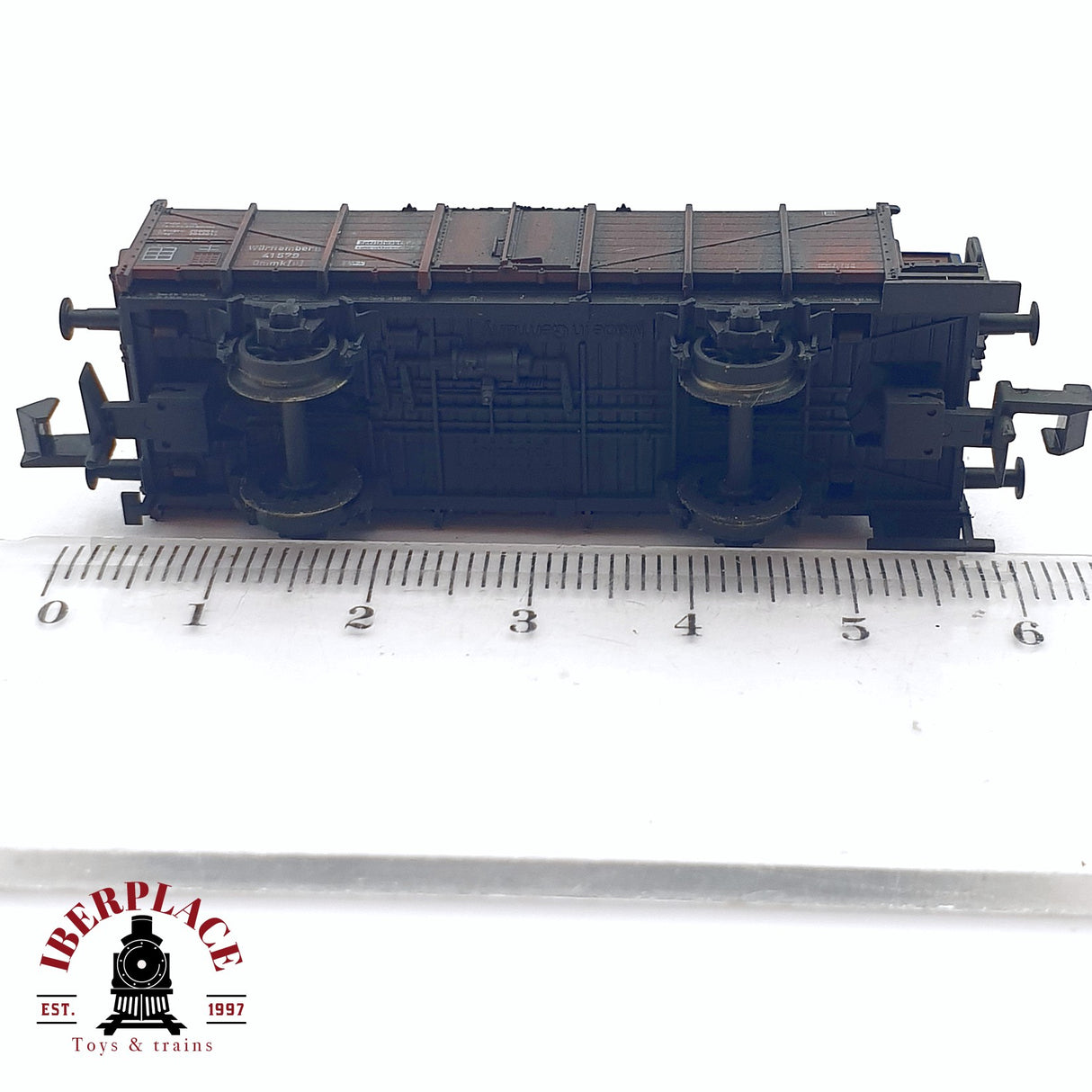 ♻️ 2da mano - Fleischmann 8825K vagon de bordes altos con garita 41579 N escala 1:160