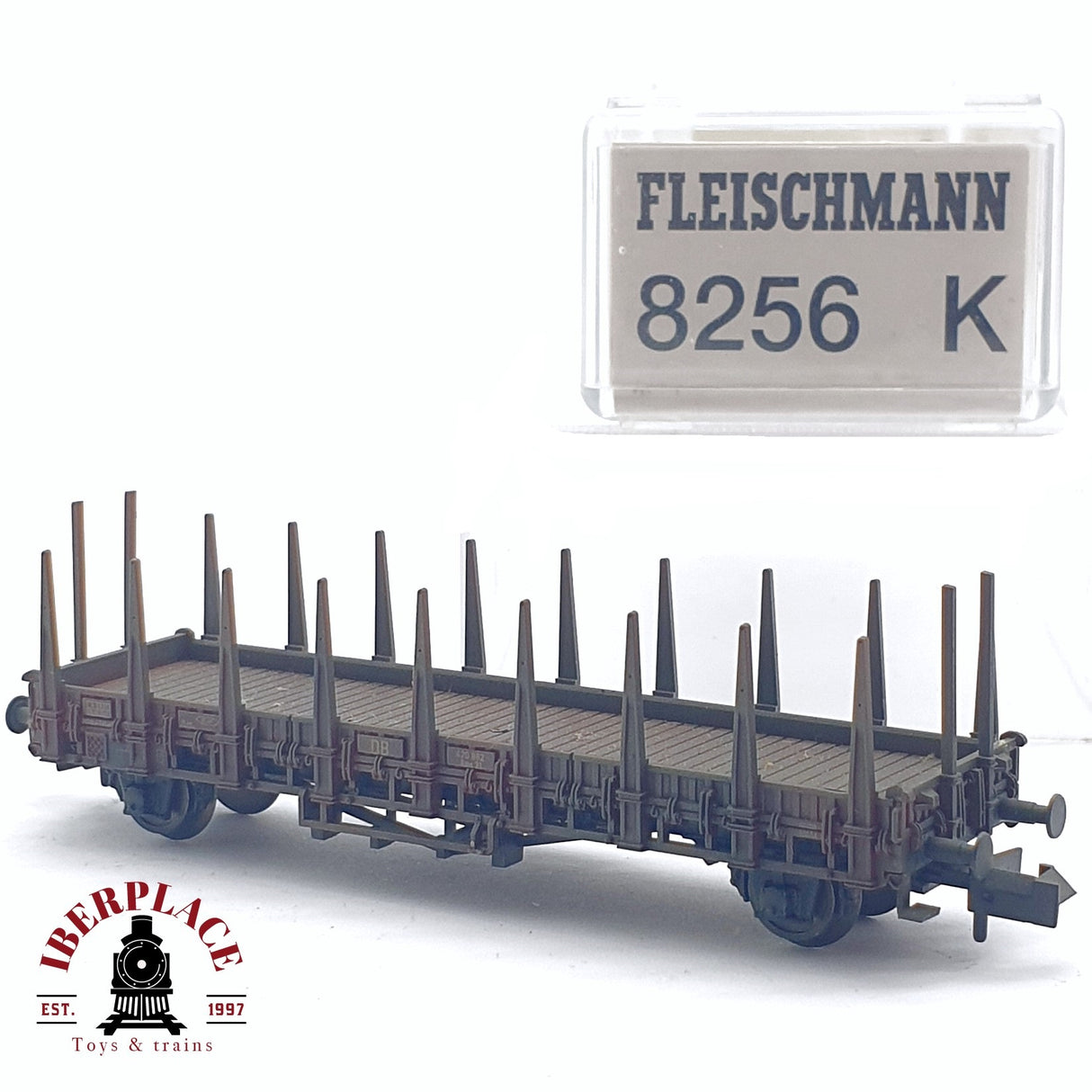 ♻️ 2da mano - Fleischmann 8856K vagón con estacas DB N escala 1:160