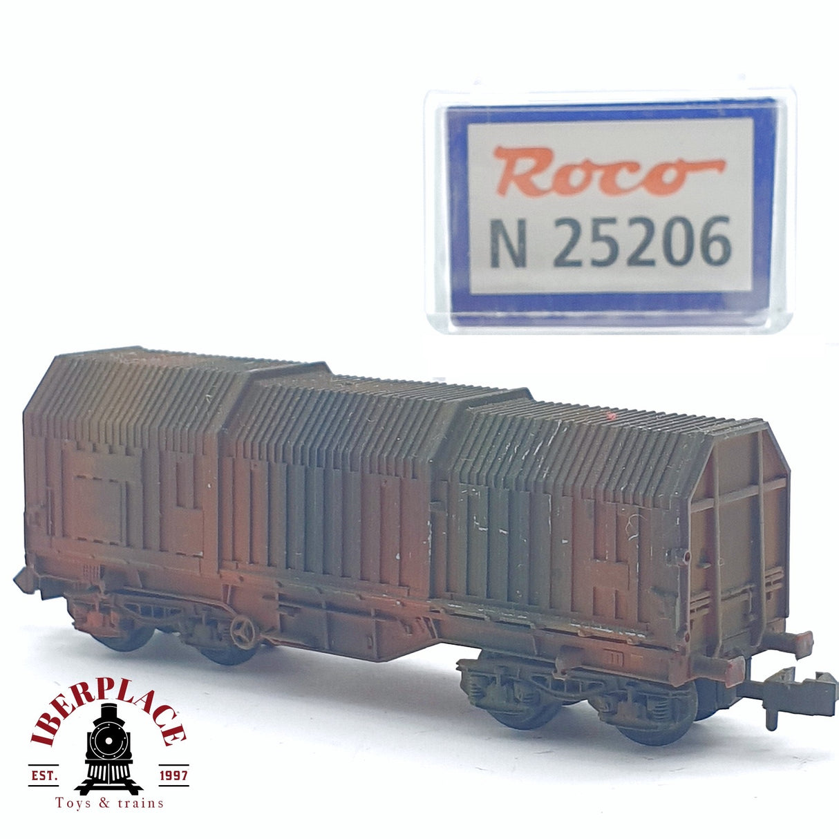 ♻️ 2da mano - Roco 25206 vagón mercancias envejecido N escala 1:160