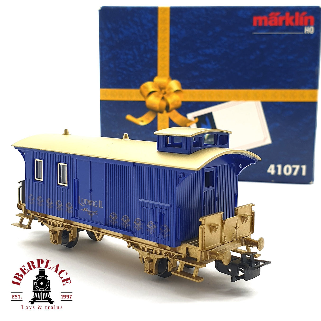 ♻️ 2 mano - Märklin 41071 vagon equipajes Ludwig II H0 escala 1:87 A107