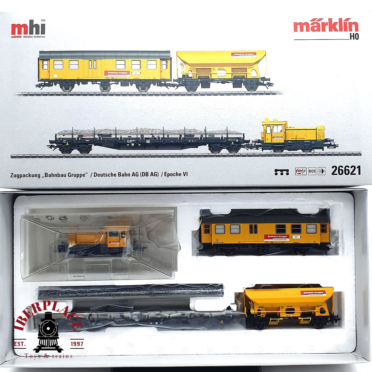 ♻️ 2da mano - Märklin 26621 Digital Tren mercancía grupo Bahnbau H0 escala 1:87 A11