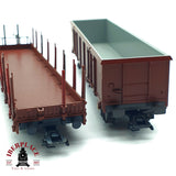 ♻️ 2da mano - Märklin 2x vagón telero y vagón abierto DB H0 escala 1:87 A11