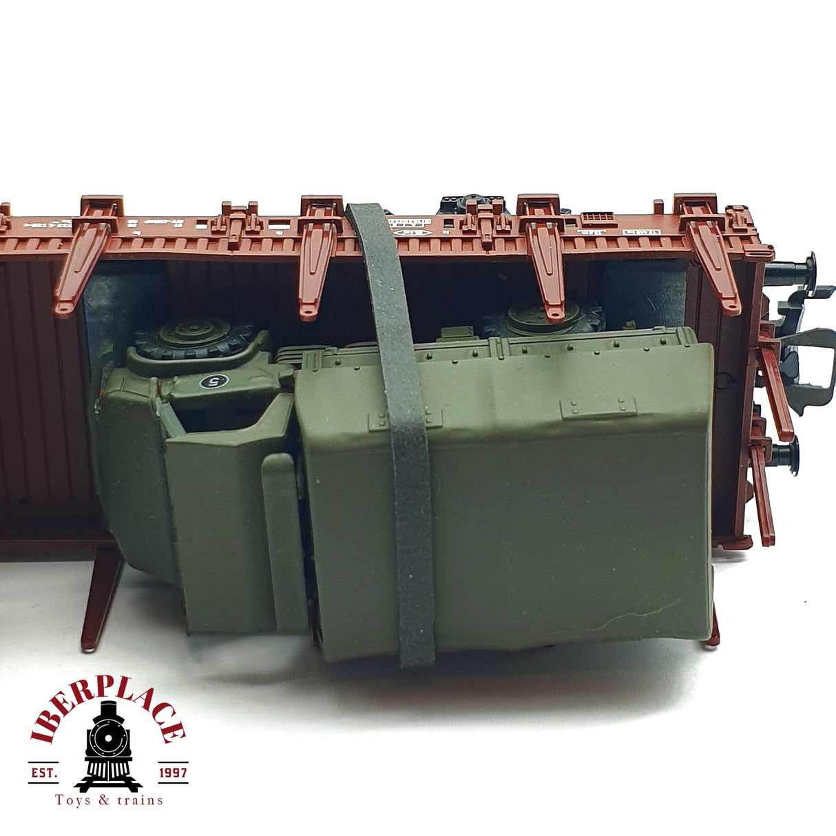 ♻️ 2da mano - Märklin vagón telero con coches militares EUROP DB H0 escala 1:87 A11