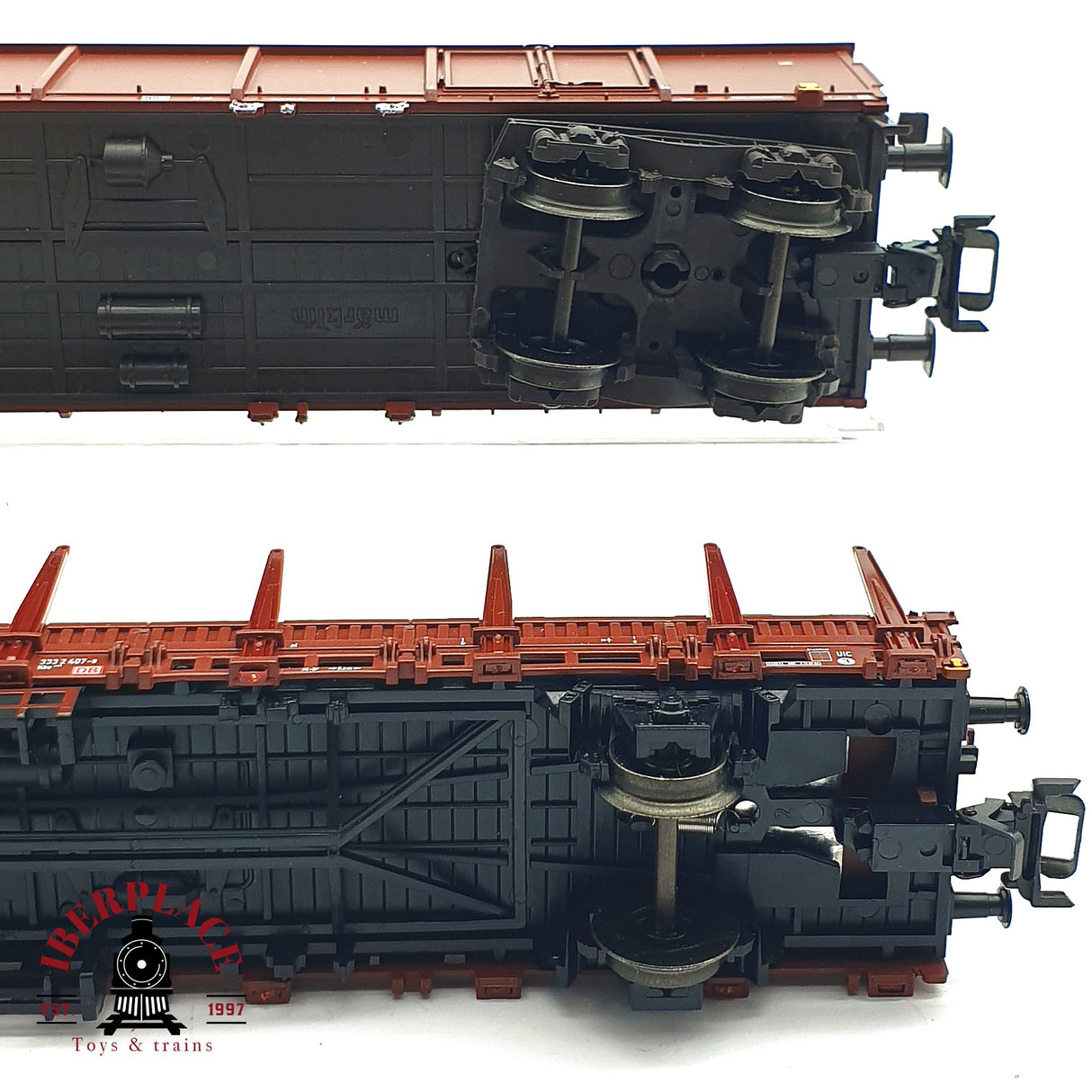 ♻️ 2da mano - Märklin 2x vagón telero y vagón abierto DB H0 escala 1:87 A11