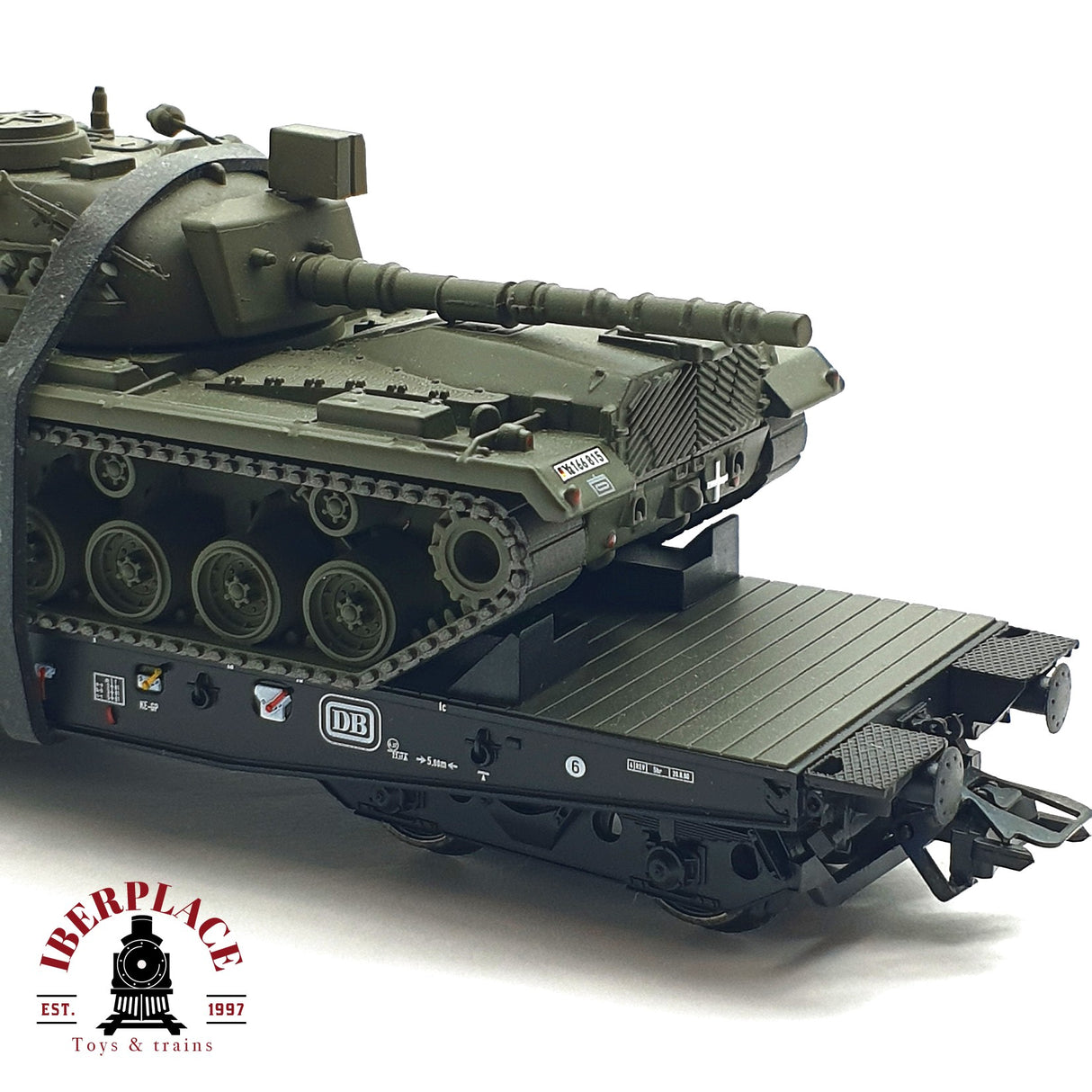 ♻️ 2da mano - Märklin vagón plataforma con panzer IV DB 399 H0 escala 1:87 A11