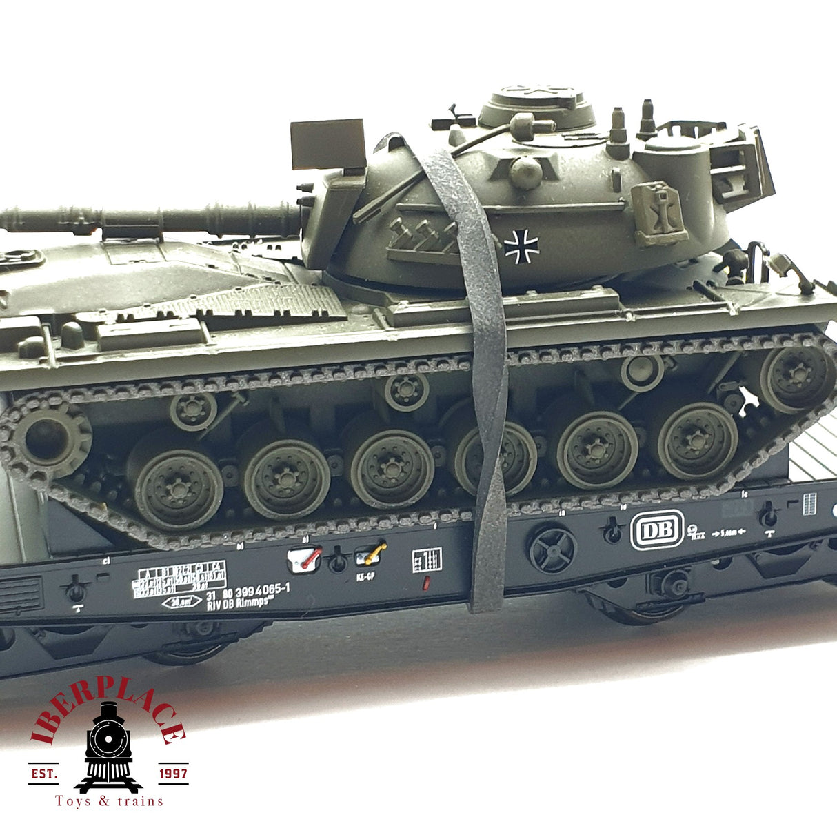 ♻️ 2da mano - Märklin vagón plataforma con panzer IV DB 399 H0 escala 1:87 A11