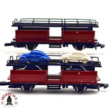 ♻️ 2da mano -  Märklin 2x vagones portacoches DB  Z escala 1:220 E14