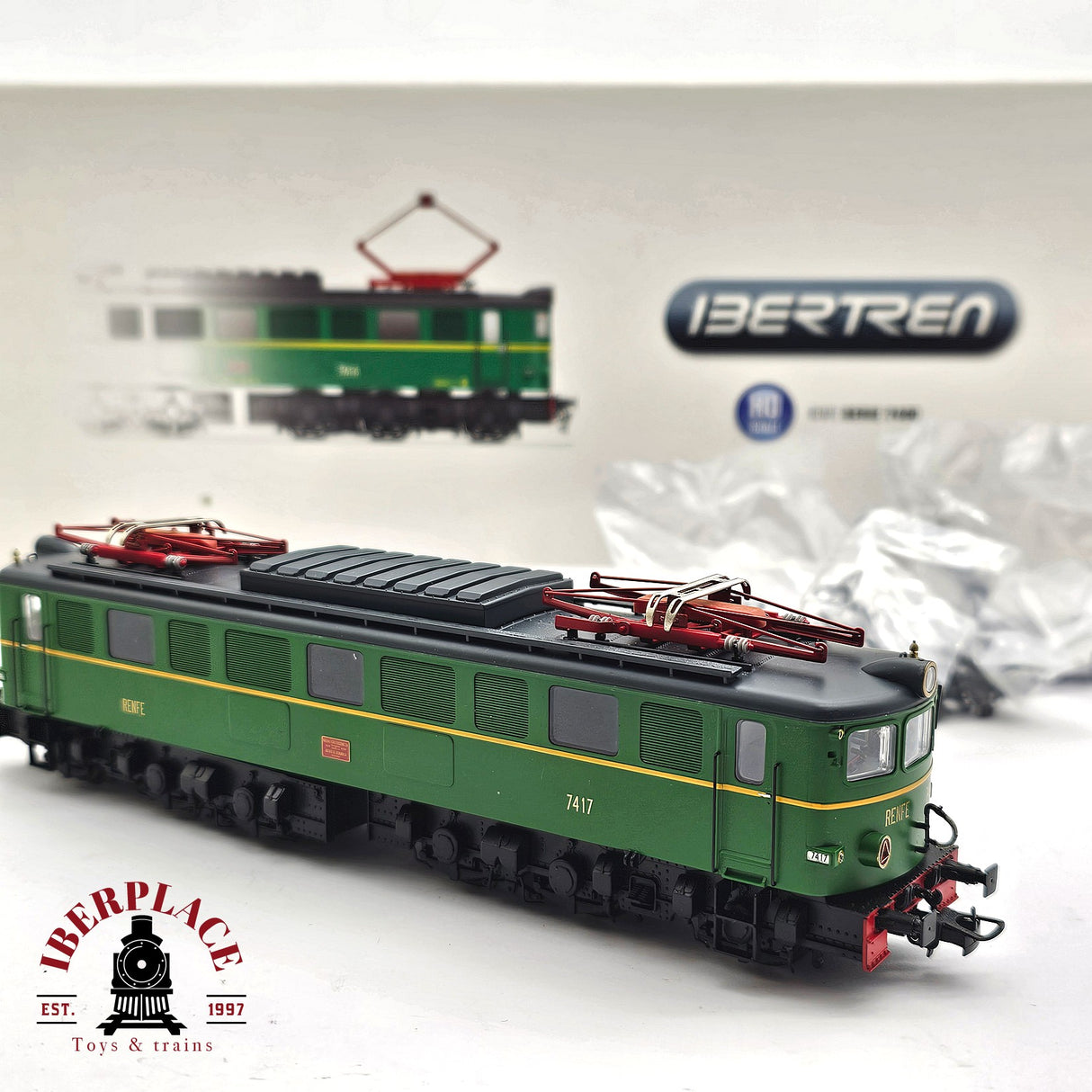 ♻️ 2da mano - AC IBERTREN 42041 locomotora 7400 RENFE RN Ep III H0 escala 1:87 A16