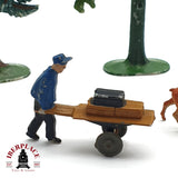 ♻️ 2da mano - Figuras vintage arboles persona con carretilla  E15