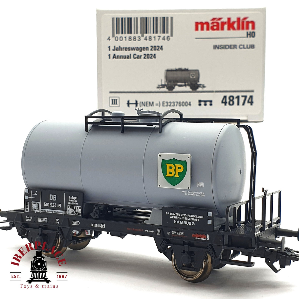 ♻️ 2da mano -  Märklin 48174 cisterna BP DB año 2024 H0 escala 1:87 A11