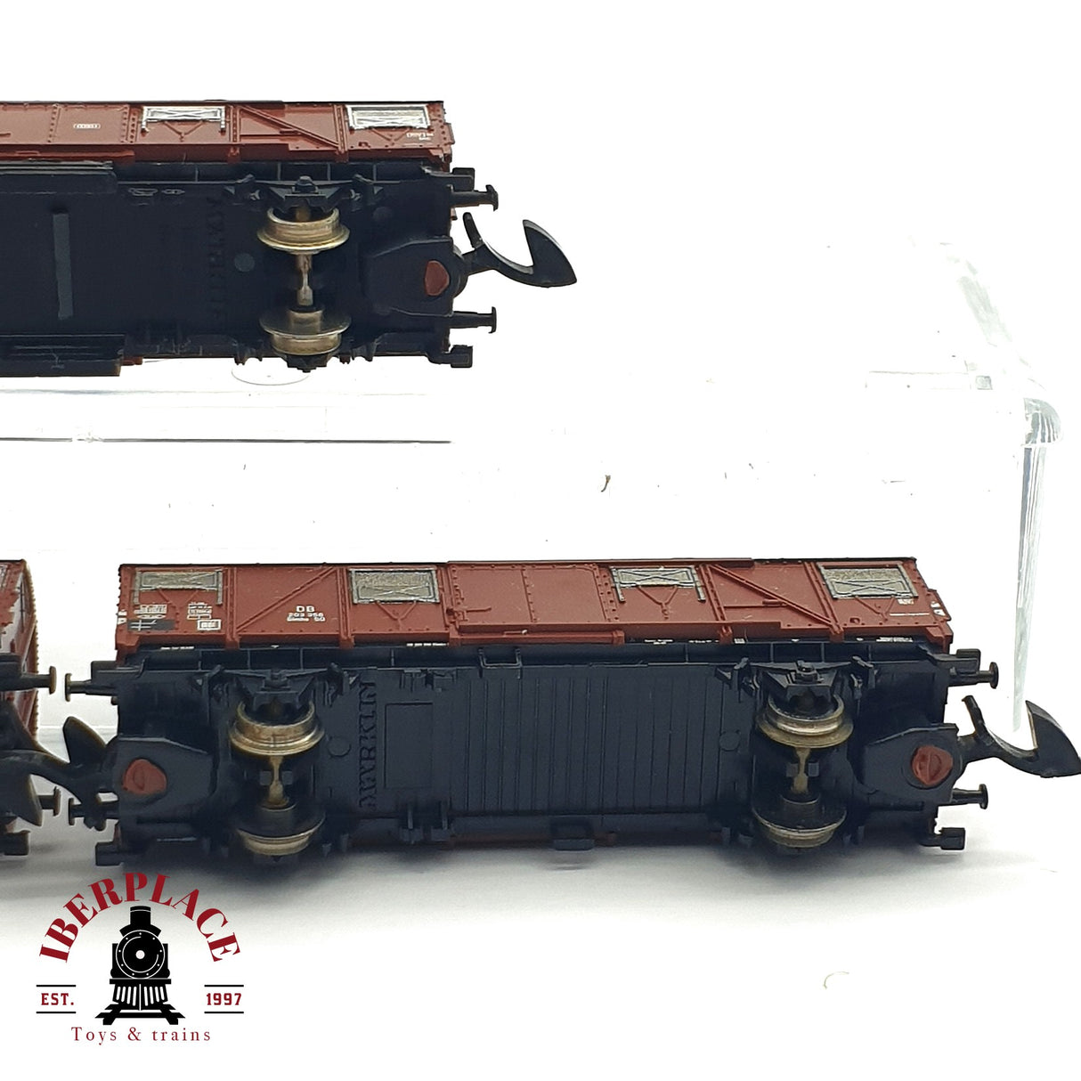 ♻️ 2da mano -  3x Märklin vagones mercancia cerrados DB Z escala 1:220 ADT03