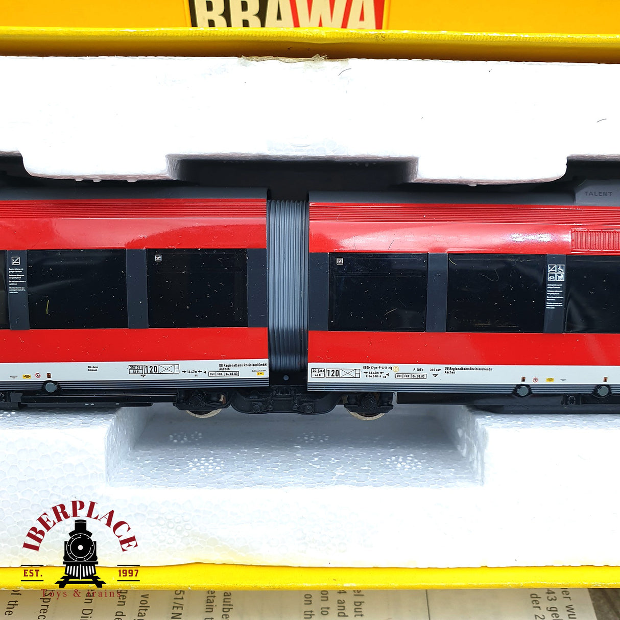 ♻️ 2da mano -  DEFECTUOSO BRAWA 44009 Dig. Locomotora Talent DB 643 Restaurar H0 escala 1:87 ADT03