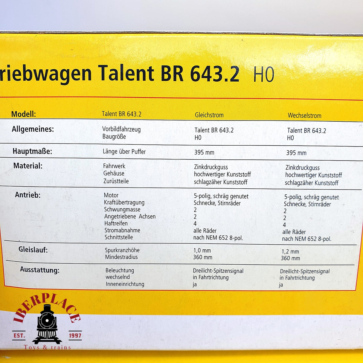 ♻️ 2da mano -  DEFECTUOSO BRAWA 44009 Dig. Locomotora Talent DB 643 Restaurar H0 escala 1:87 ADT03