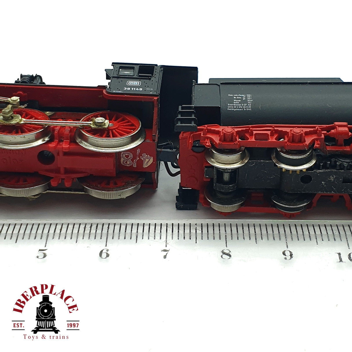 ♻️ 2da mano -  DEFECTUOSO Fleischmann 7162 Locomotora BR 38 DB restaurar N escala 1:160 ADT03