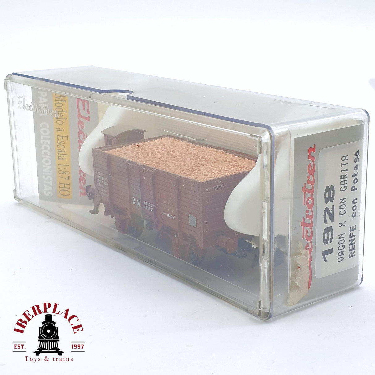 ♻️ 2 mano - Electrotren 1928 vagón envejecido con gravilla RENFE H0 escala 1:87 AH05
