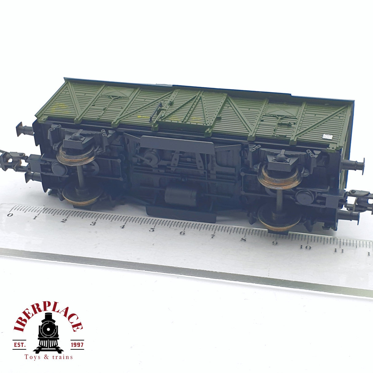 ♻️ 2 mano - Electrotren 1344 vagon cerrado RENFE Glm J-3 H0 escala 1:87 AH05