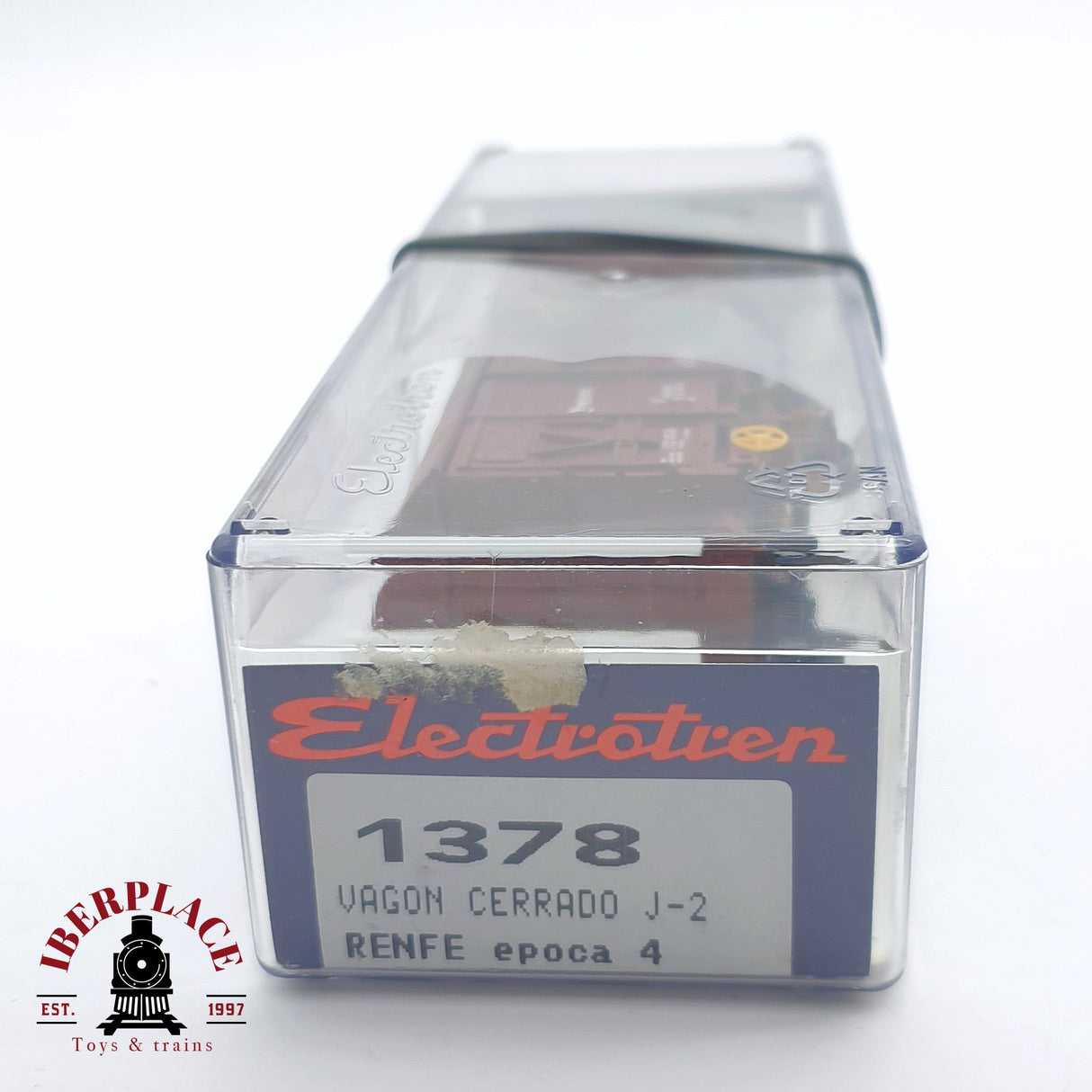 ♻️ 2 mano - Electrotren 1378 vagón cerrado J-2 RENFE H0 escala 1:87 AH05 2/3