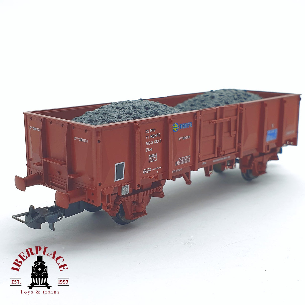 ♻️ 2 mano - Electrotren 1251 vagón con carbón X1 Elos RENFE H0 escala 1:87 AH05 2/2