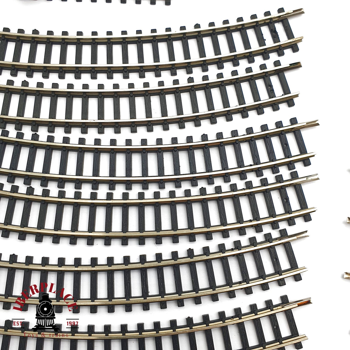 ♻️ 2da mano -  34x IBERTREN vías curvas 2N tope de vias N escala 1:160 AN10