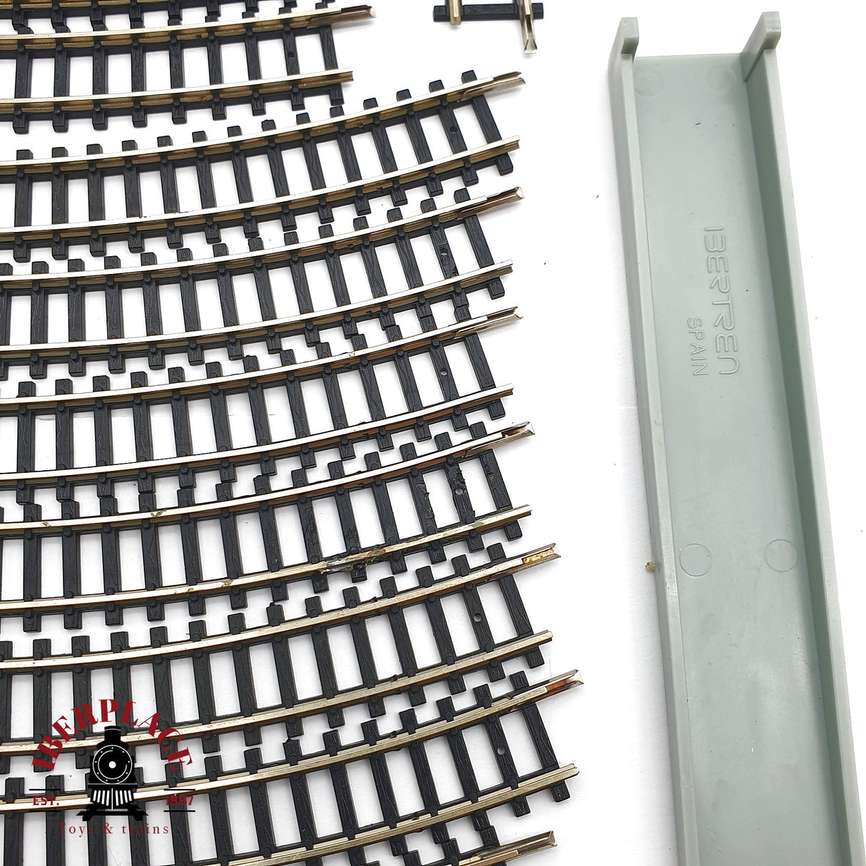 ♻️ 2da mano -  34x IBERTREN vías curvas 2N tope de vias N escala 1:160 AN10