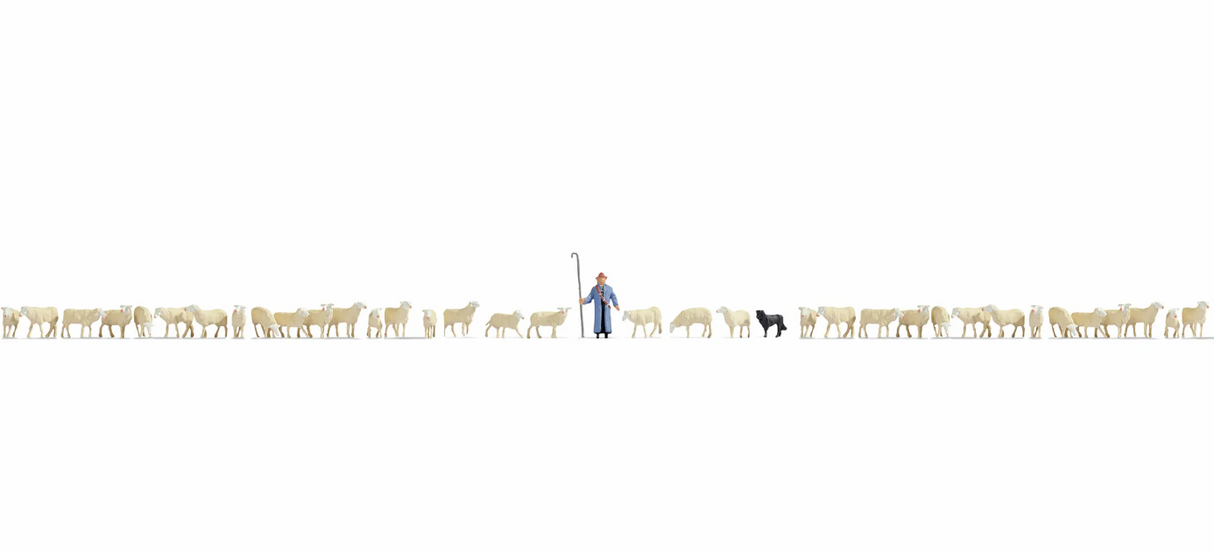 1:87 Noch 16162 Schafe und Schäfer Conjunto XL "Oveja y Pastor" Diorama Figuras H0 escala