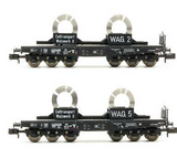 ♻️ 2da mano - Minitrix 15182 set de vagones plataforma DB N escala 1:160