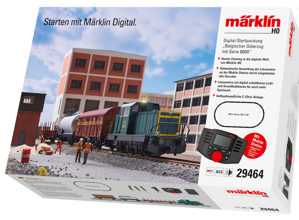 Märklin 29464 Caja de iniciación en digital Tren mercancías belga con serie 8000 H0 escala 1:87 ho 00