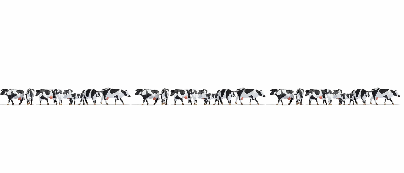 1:87 Noch 16164 XL Set “Black & White Cows” vacas blancas con negro Diorama Figuras H0 escala