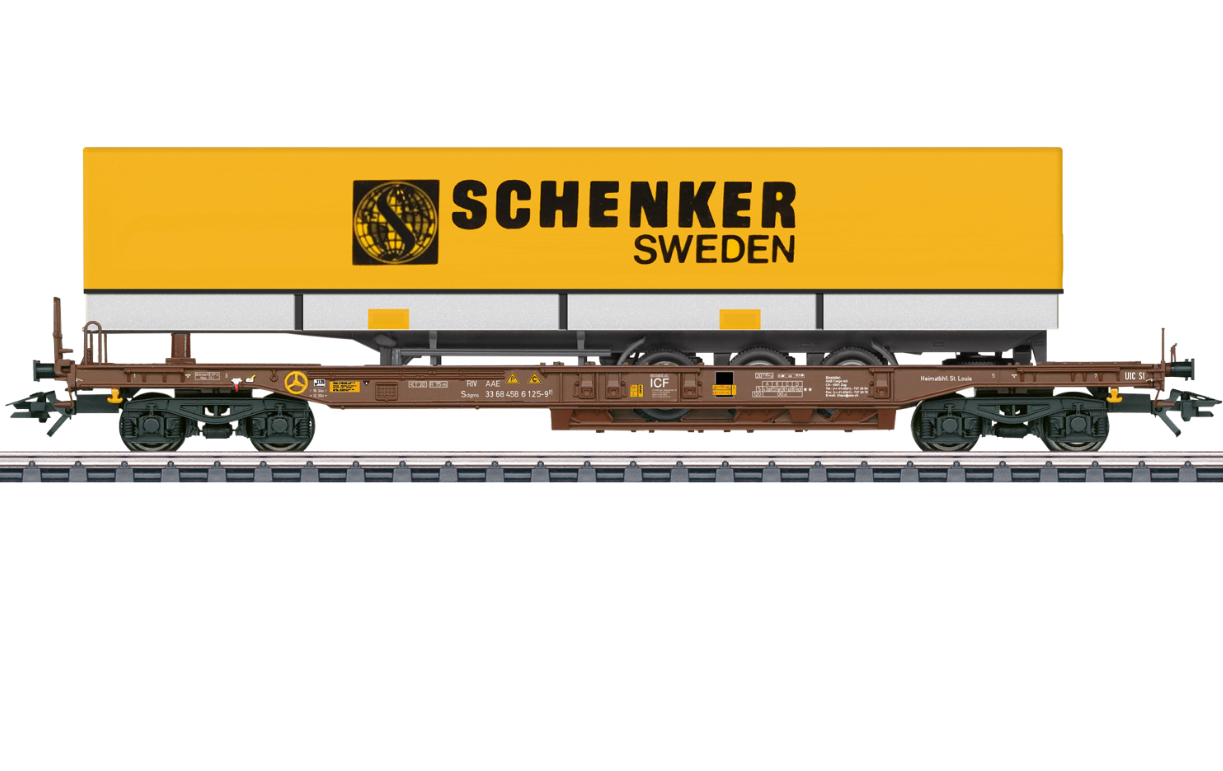 Märklin 47438 Schenker Sweden Vagón de plataforma H0 escala 1:87 ho 00