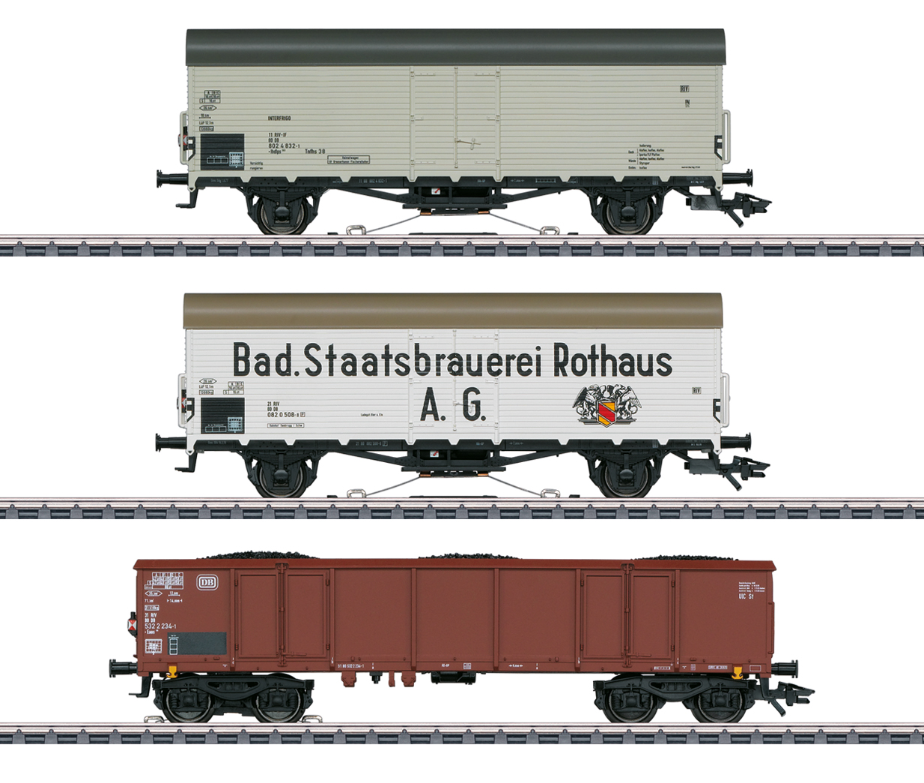 ♻️🔒 Märklin 00767 vagon de mercancias frigorífico Luces de cola rojas DB H0 escala 1:87