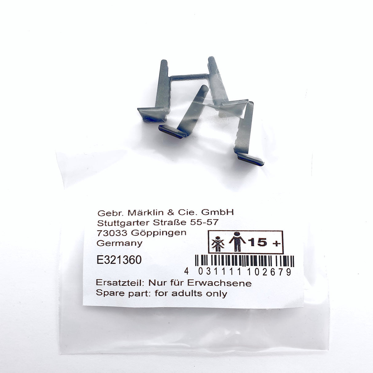 Märklin Kit Repuestos Vagón Grúa H0 – E406190 + E321360 | 4 Piezas Metal | Compatible 4611 · 4671 · 46715