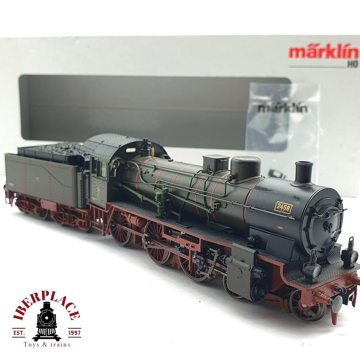♻️ 2 mano - Digital Märklin 37031 Locomotora K.P.E.V 2458 H0 escala 1:87 EH09