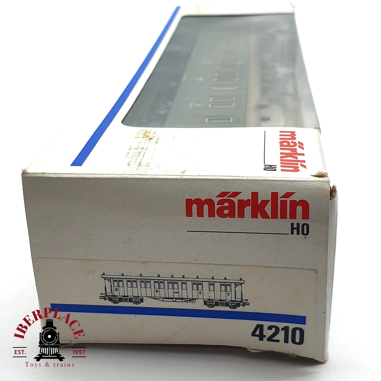 ♻️ 2 mano -  Märklin 4210 vagón pasajero 2455 BCCI clase 2-3 H0 escala 1:87 EZ07