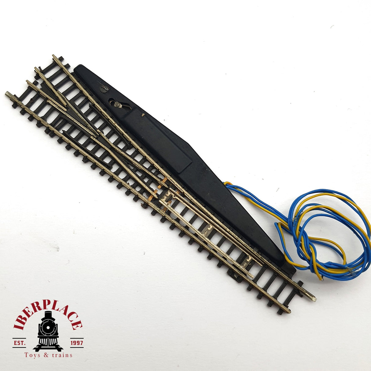 ♻️ 2 mano - Märklin 8561 8564 desvió eléctrico a la derecha Z escala 1:220 EZ07 3/4