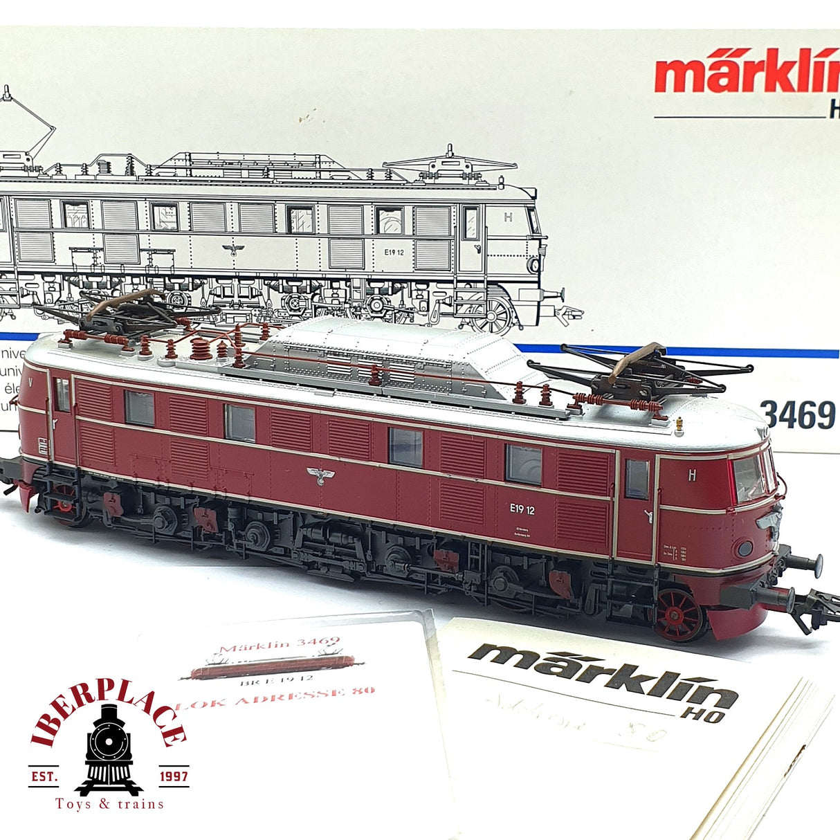 ♻️ 2da mano - Märklin 3469 Digital Locomotora E19 12 DR H0 escala 1:87 EH010