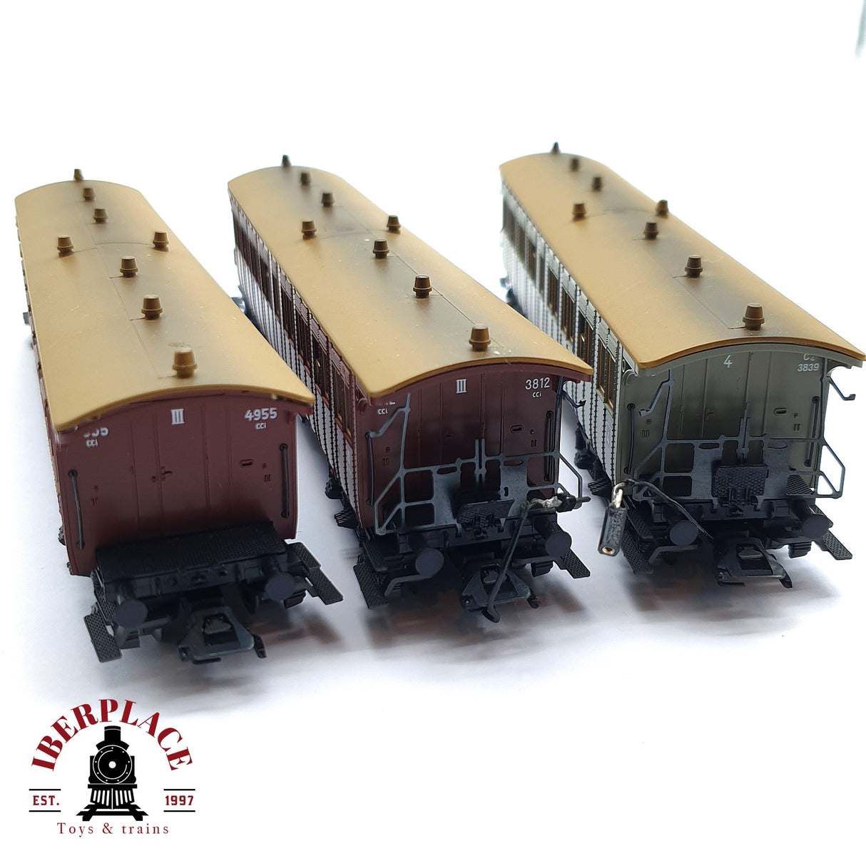 ♻️ 2da mano - Märklin 3x vagones pasajero expreso K.W.St.E H0 escala 1:87 EH010