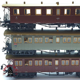 ♻️ 2da mano - Märklin 3x vagones pasajero expreso K.W.St.E H0 escala 1:87 EH010