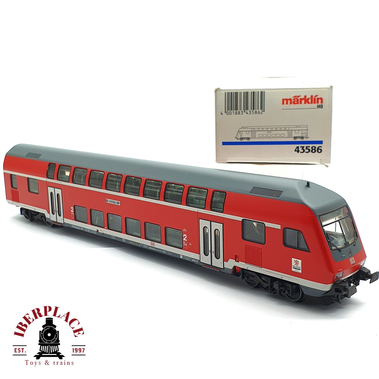 ♻️ 2da mano - Märklin 43586 vagón de doble piso Kassel DB H0 escala 1:87 EH010