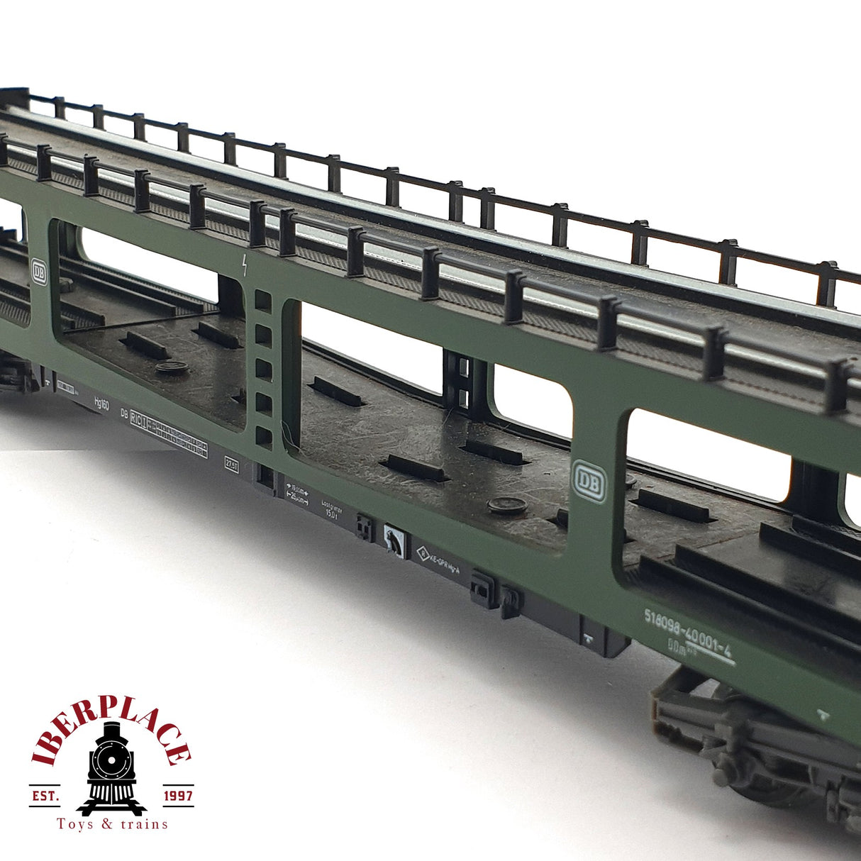 ♻️ 2da mano - Märklin 4074 vagón porta coches de dos plantas DB H0 escala 1:87 EH010