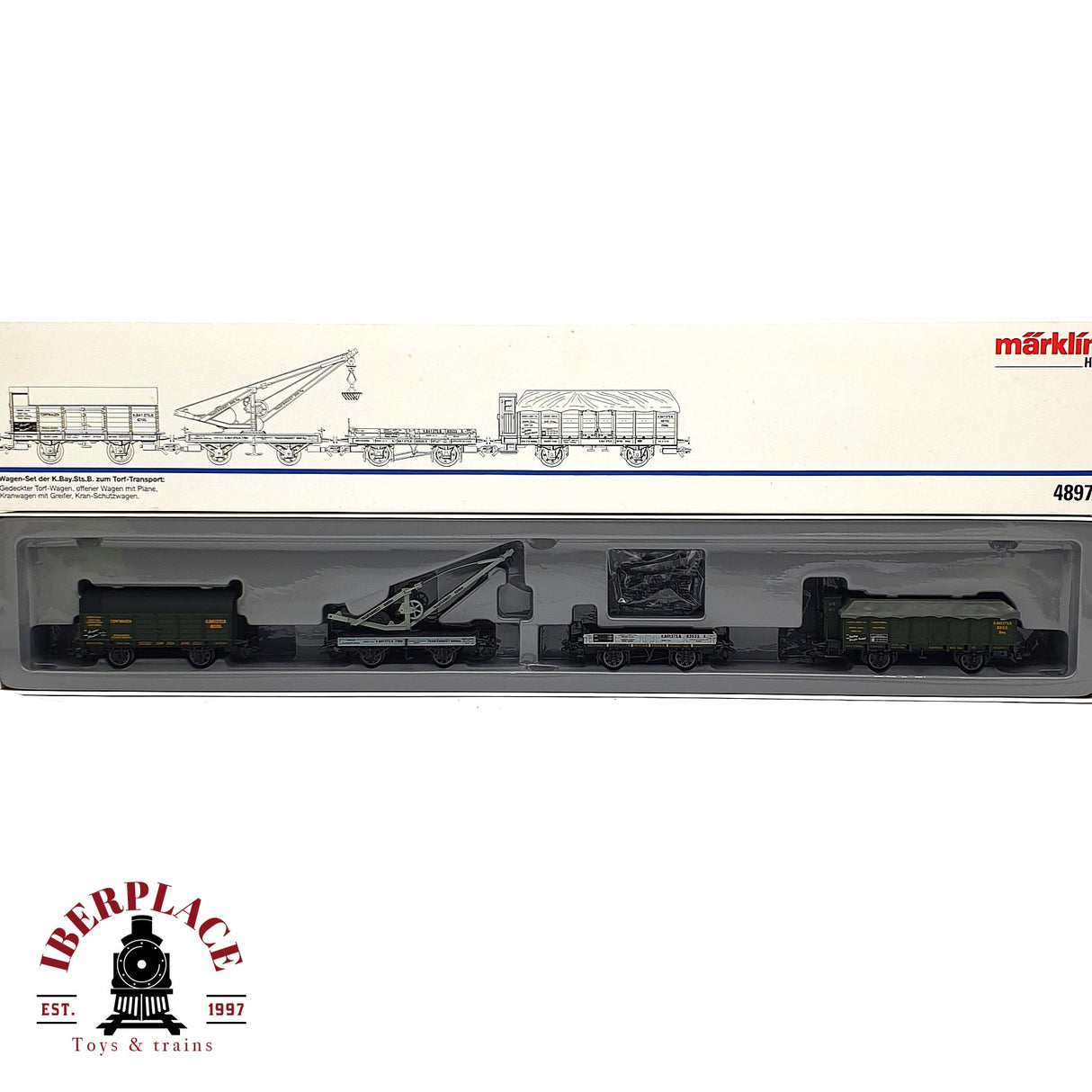 ♻️ 2da mano - Märklin 4897 set mercancia K.Bay.Sts.B H0 escala 1:87 EH010